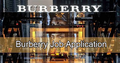 burberry job offer.